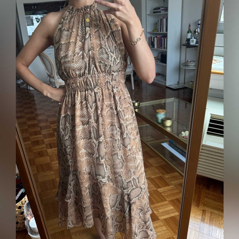 Zara Snakeskin Print Dress